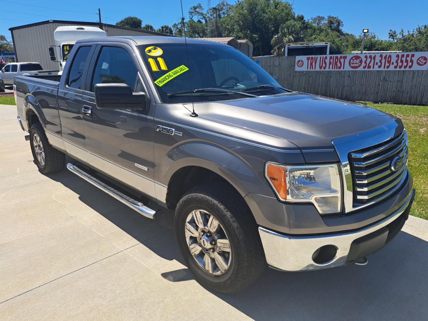 2011 Grey Ford F-150 FX4 SuperCab 6.5-ft. Bed 4WD (1FTFX1ET8BF) with an 3.5L V6 engine, Automatic transmission, located at 1181 Aurora Rd, Melbourne, FL, 32935, (321) 241-1100, 28.132914, -80.639175 - Photo#2