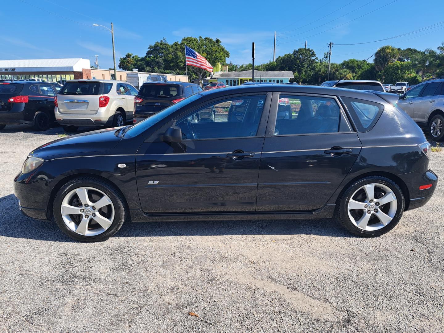 2006 Black Mazda MAZDA3 s 5-Door (JM1BK343661) with an 2.3L L4 DOHC 16V engine, AUTOMATIC transmission, located at 1181 Aurora Rd, Melbourne, FL, 32935, (321) 241-1100, 28.132914, -80.639175 - Photo#0