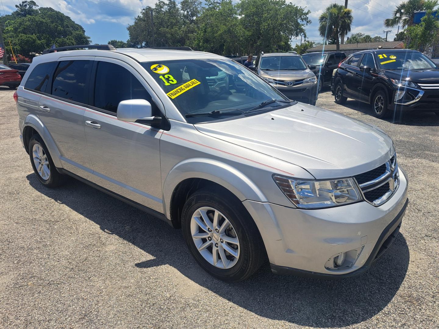 2013 Silver Dodge Journey SXT (3C4PDCBG4DT) with an 3.6L V6 DOHC 24V engine, 6-Speed Automatic transmission, located at 1181 Aurora Rd, Melbourne, FL, 32935, (321) 241-1100, 28.132914, -80.639175 - Photo#2