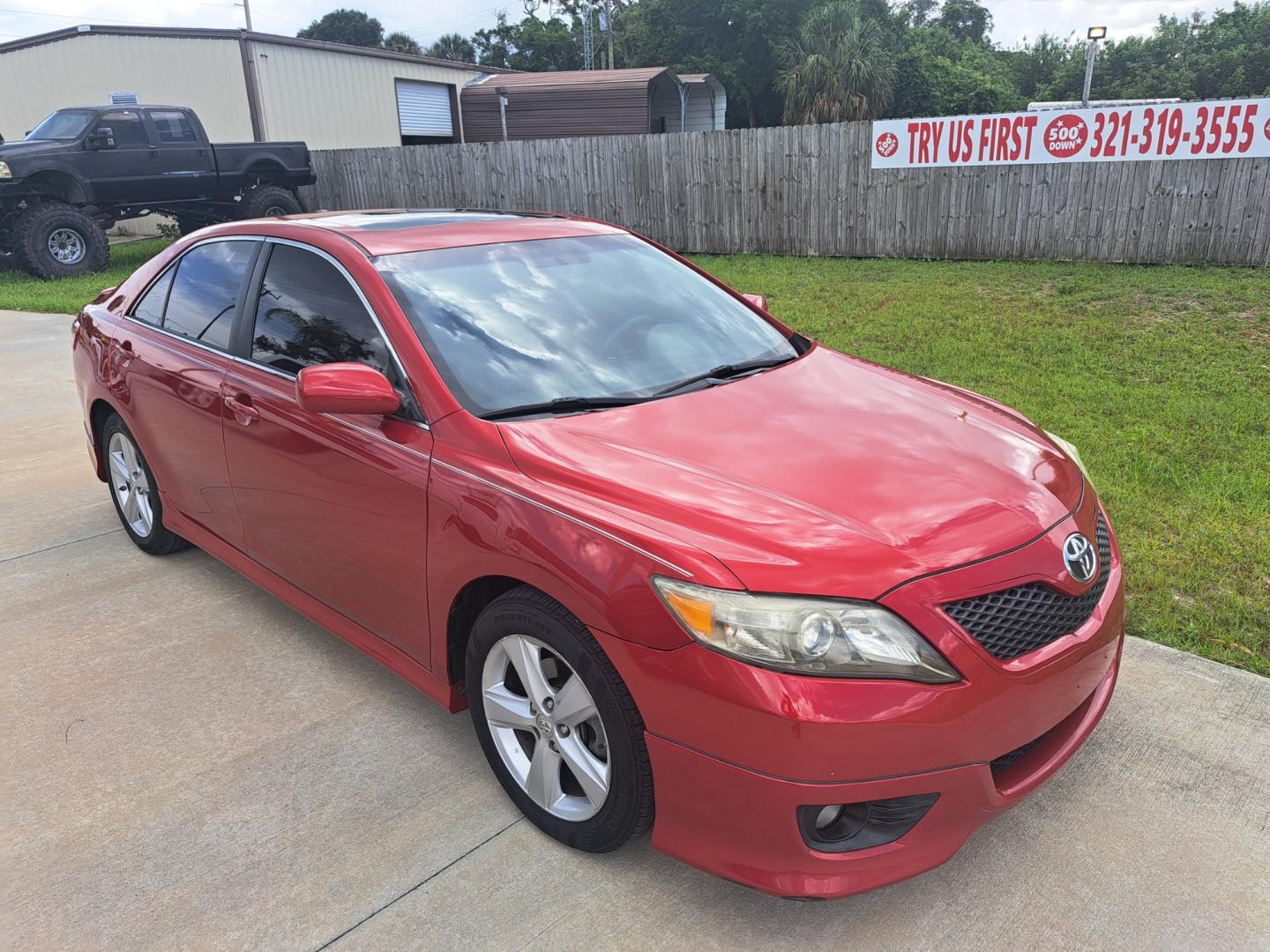 2010 RED /BLACK Toyota Camry (4T1BF3EK1AU) , AUTOMATIC transmission, located at 1181 Aurora Rd, Melbourne, FL, 32935, (321) 241-1100, 28.132914, -80.639175 - Photo#1